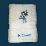 Embroidered bathroom linen