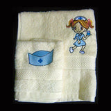 Embroidered bathroom linen