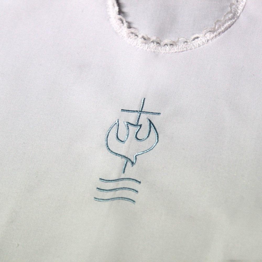 Embroidered baptism gowns and stoles
